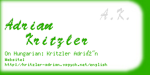 adrian kritzler business card